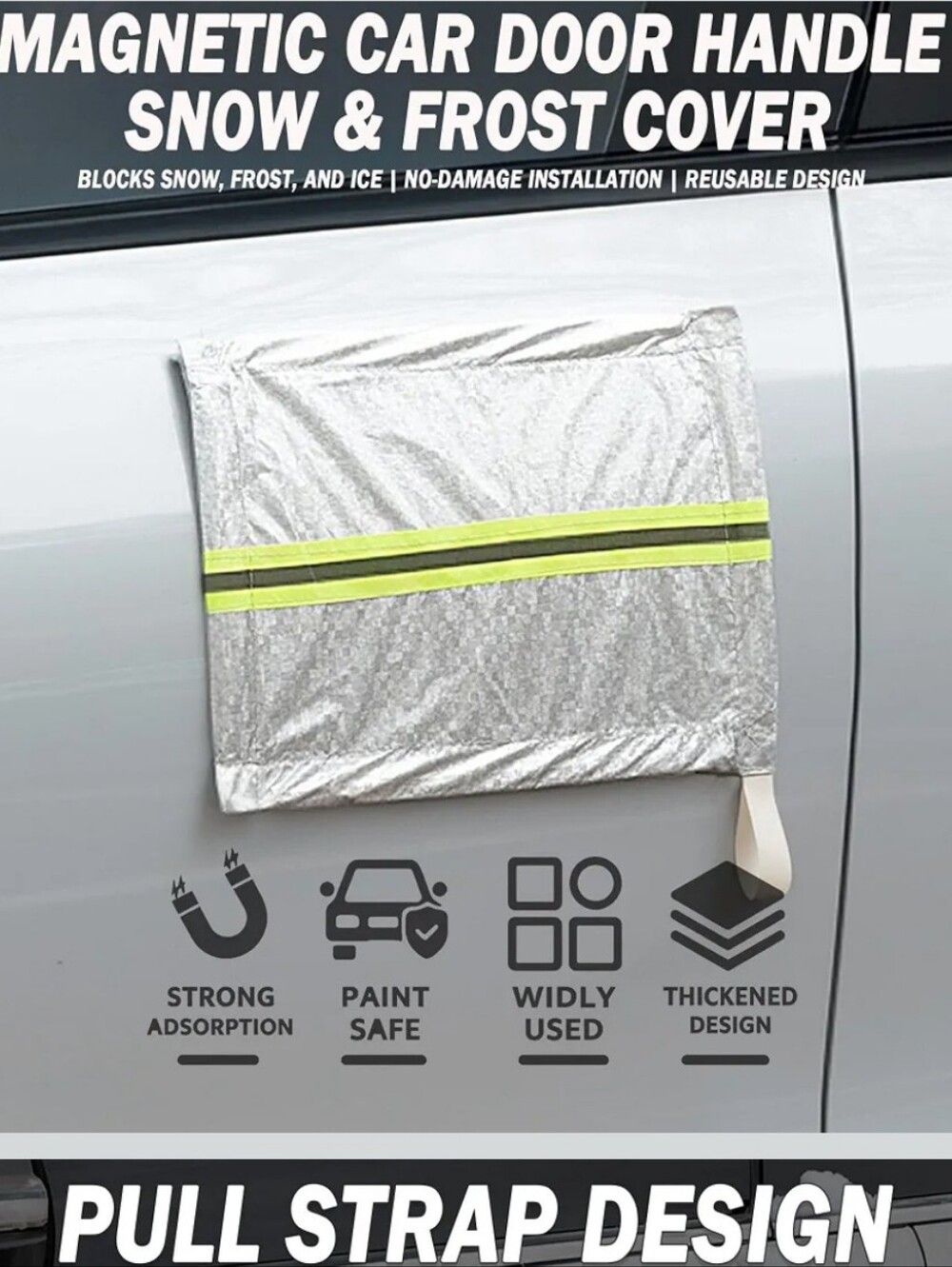 Magnetic Car Door Handle,Mirror Anti-Freeze Covers Cars, Motorcycle